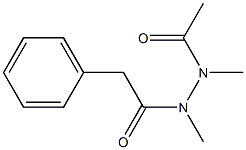 N,N'-Dimethyl-N'-acetyl-2-phenylacetic acid hydrazide Struktur