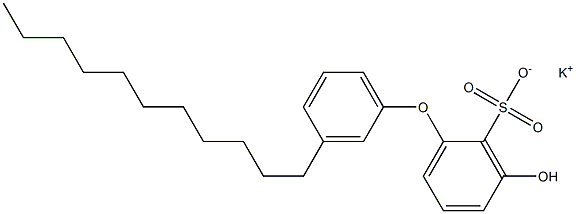 3-Hydroxy-3'-undecyl[oxybisbenzene]-2-sulfonic acid potassium salt Struktur