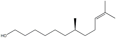 [R,(+)]-7,11-Dimethyl-10-dodecene-1-ol Struktur