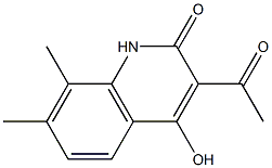 3-Acetyl-4-hydroxy-7,8-dimethyl-2(1H)-quinolone Struktur