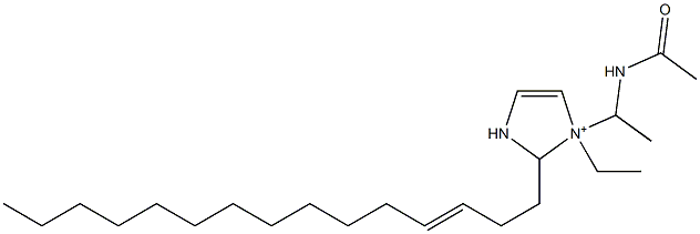 1-[1-(Acetylamino)ethyl]-1-ethyl-2-(3-pentadecenyl)-4-imidazoline-1-ium Struktur