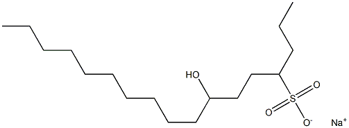 7-Hydroxyheptadecane-4-sulfonic acid sodium salt Struktur