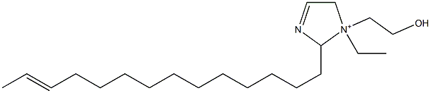 1-Ethyl-1-(2-hydroxyethyl)-2-(12-tetradecenyl)-3-imidazoline-1-ium Struktur