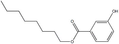 3-Hydroxybenzoic acid octyl ester Struktur