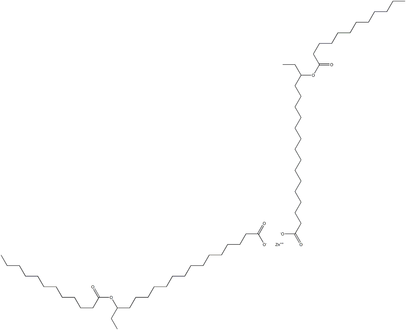 Bis(16-lauroyloxyoctadecanoic acid)zinc salt Struktur