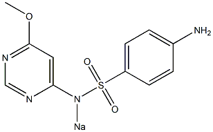 N-Sodio-N-(6-methoxy-4-pyrimidinyl)-4-aminobenzenesulfonamide Struktur