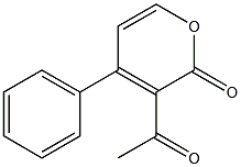 3-Acetyl-4-phenyl-2H-pyran-2-one Struktur