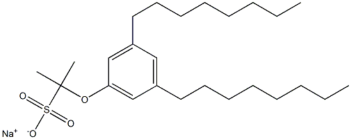 2-(3,5-Dioctylphenoxy)propane-2-sulfonic acid sodium salt Struktur