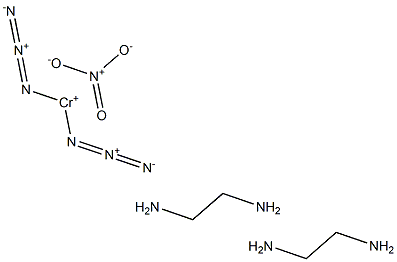 cis-Diazidobis(ethylenediamine)chromium(3+) nitrate Struktur