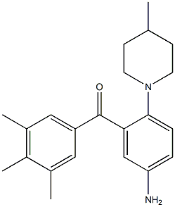 5-Amino-3',4',5'-trimethyl-2-(4-methyl-1-piperidinyl)benzophenone Struktur