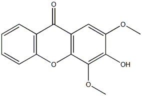 3-Hydroxy 2,4-dimethoxyxanthone Struktur