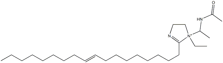 1-[1-(Acetylamino)ethyl]-1-ethyl-2-(9-octadecenyl)-2-imidazoline-1-ium Struktur