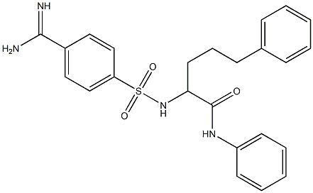 4-[[4-Phenyl-1-(phenylaminocarbonyl)butyl]aminosulfonyl]benzamidine Struktur