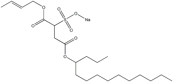 2-(Sodiosulfo)succinic acid 4-tetradecyl 1-(2-butenyl) ester Struktur