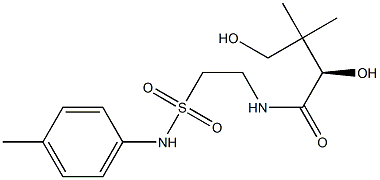 [R,(+)]-2,4-Dihydroxy-3,3-dimethyl-N-[2-(p-tolylsulfamoyl)ethyl]butyramide Struktur