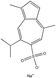 1,4-Dimethyl-7-(1-methylethyl)-6-azulenesulfonic acid sodium salt Struktur