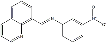 N-(3-Nitrophenyl)quinoline-8-methanimine Struktur