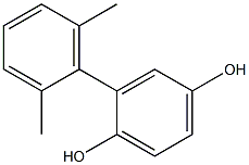 2-(2,6-Dimethylphenyl)benzene-1,4-diol Struktur