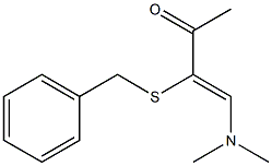 1-(Dimethylamino)-2-(benzylthio)-1-buten-3-one Struktur