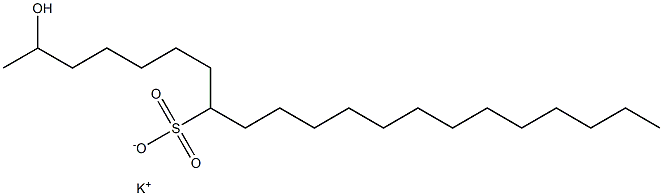 2-Hydroxyhenicosane-8-sulfonic acid potassium salt Struktur