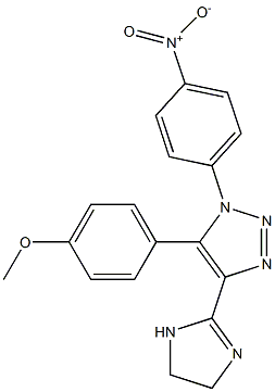 1-(4-Nitrophenyl)-4-[(4,5-dihydro-1H-imidazol)-2-yl]-5-(4-methoxyphenyl)-1H-1,2,3-triazole Struktur