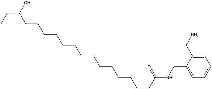 16-Hydroxy-N-(2-aminomethylbenzyl)stearamide Struktur