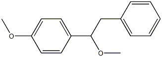 1-(4-Methoxyphenyl)-2-(phenyl)-1-methoxyethane Struktur