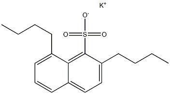 2,8-Dibutyl-1-naphthalenesulfonic acid potassium salt Struktur