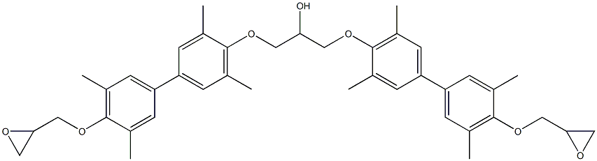 4,4''-[(2-Hydroxypropane-1,3-diyl)bisoxy]bis[3,3',5,5'-tetramethyl-4'-(glycidyloxy)biphenyl] Struktur