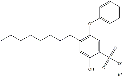 4-Hydroxy-6-octyl[oxybisbenzene]-3-sulfonic acid potassium salt Struktur