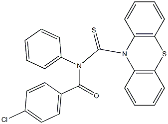 N-(4-Chlorobenzoyl)-N-phenyl-10H-phenothiazine-10-carbothioamide Struktur