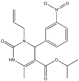 1,2,3,4-Tetrahydro-6-methyl-2-oxo-4-(3-nitrophenyl)-3-(2-propenyl)pyrimidine-5-carboxylic acid isopropyl ester Struktur