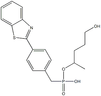 4-(2-Benzothiazolyl)phenylmethylphosphonic acid 3-hydroxypropylethyl ester Struktur