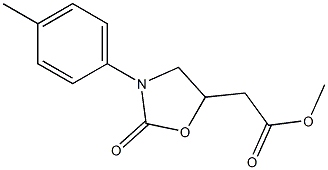 3-(p-Tolyl)-2-oxooxazolidine-5-acetic acid methyl ester Struktur