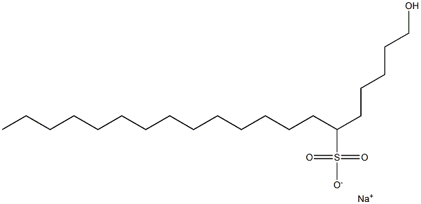 1-Hydroxyicosane-6-sulfonic acid sodium salt Struktur