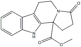 3-Oxo-2,3,5,6-tetrahydro-1H,11H-indolizino[8,7-b]indole-11b-carboxylic acid methyl ester Struktur