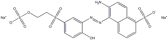 6-Amino-5-[2-hydroxy-5-[2-(hydroxysulfonyloxy)ethylsulfonyl]phenylazo]-1-naphthalenesulfonic acid sodium salt Struktur