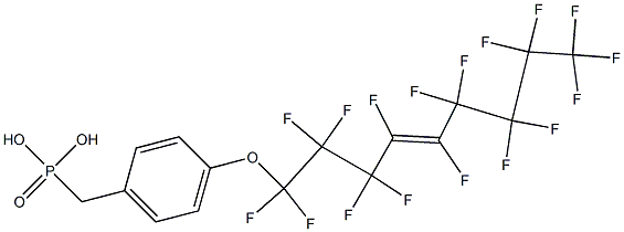 4-[(Heptadecafluoro-4-nonenyl)oxy]benzylphosphonic acid Struktur