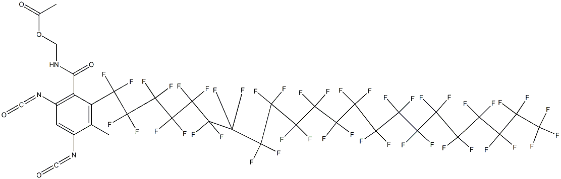 N-(Acetyloxymethyl)-2-(pentatetracontafluorodocosyl)-4,6-diisocyanato-3-methylbenzamide Struktur