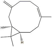 (1S,6E,10R)-7,11,11-Trimethyl-3-methylenebicyclo[8.1.0]undec-6-ene Struktur