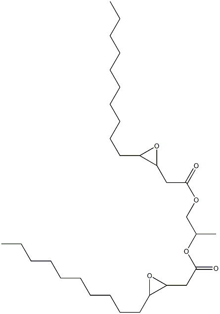 Bis(3,4-epoxymyristic acid)1,2-propanediyl ester Struktur