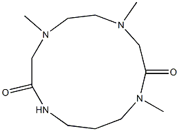 4,7,10-Trimethyl-1,4,7,10-tetraazacyclotridecane-2,9-dione Struktur