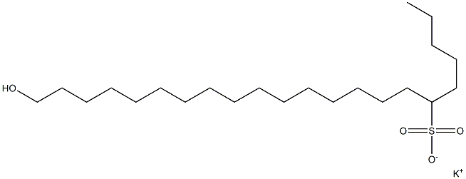 22-Hydroxydocosane-6-sulfonic acid potassium salt Struktur