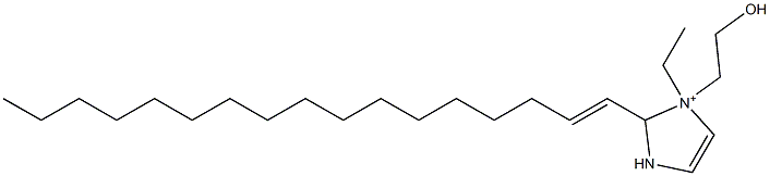 1-Ethyl-2-(1-heptadecenyl)-1-(2-hydroxyethyl)-4-imidazoline-1-ium Struktur