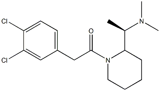 1-[(3,4-Dichlorophenyl)acetyl]-2-[(1R)-1-dimethylaminoethyl]piperidine Struktur