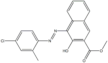 4-(4-Chloro-2-methylphenylazo)-3-hydroxy-2-naphthalenecarboxylic acid methyl ester Struktur