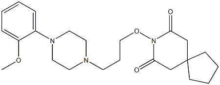 8-[3-[4-(2-Methoxyphenyl)-1-piperazinyl]propyloxy]-8-azaspiro[4.5]decane-7,9-dione Struktur