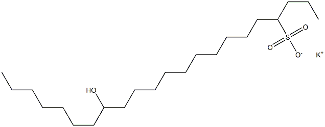 15-Hydroxydocosane-4-sulfonic acid potassium salt Struktur