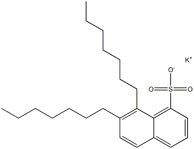 7,8-Diheptyl-1-naphthalenesulfonic acid potassium salt Struktur