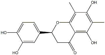 (S)-2,3-Dihydro-5,7-dihydroxy-2-(3,4-dihydroxyphenyl)-6,8-dimethyl-4H-1-benzopyran-4-one Struktur